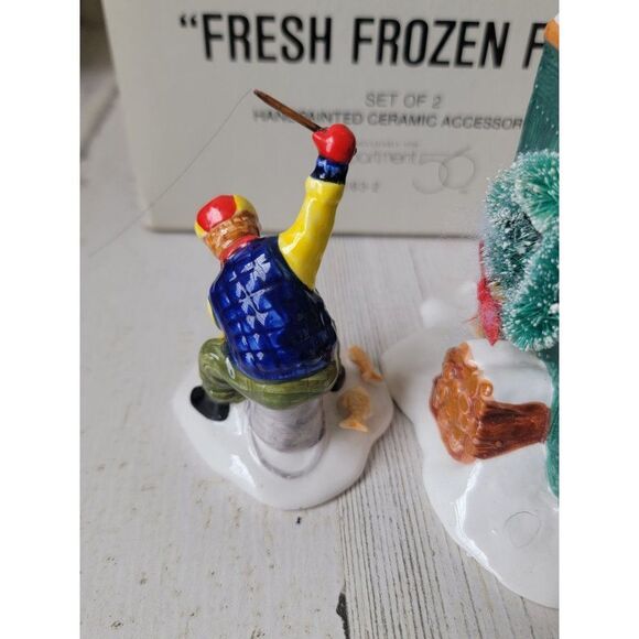 Dept 56 51632 Fresh Frozen Fish snow village accessory Xmas set - Picture 9 of 11